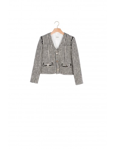 Veste en tweed pied de poule meilleur choix