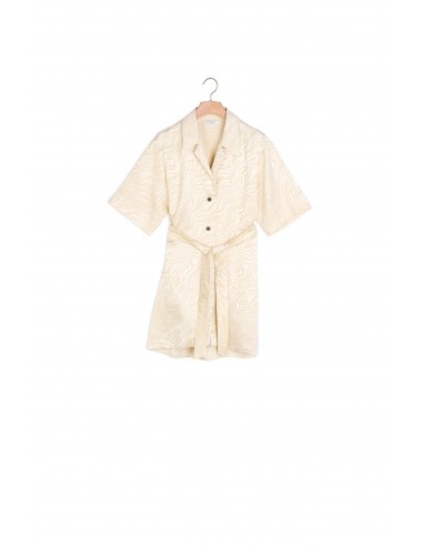 Robe chemise ceinturée en jacquard france